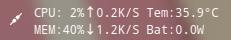 GXDE 任务栏资源监视器插件支持显示 CPU 温度和电池充放电功率(仅支持部分机器,需手动开启)